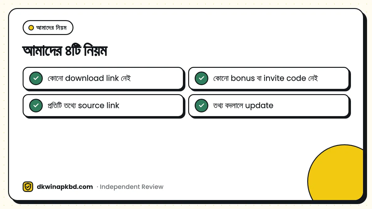 DKWin APK-এর ৪টি নিয়ম